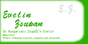 evelin zsupan business card